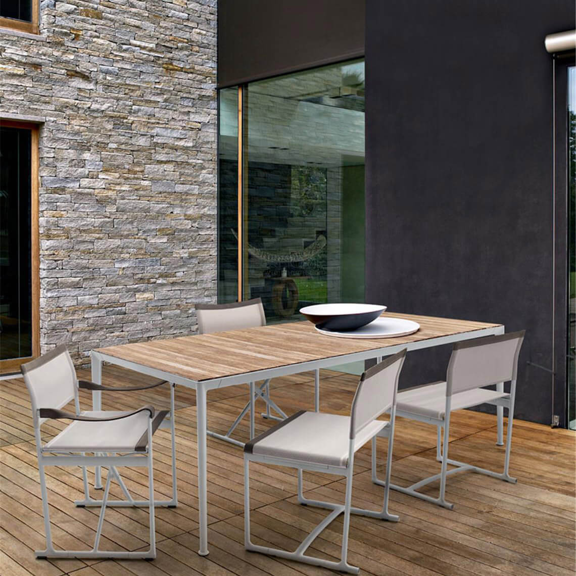 Butaca plegable Mirto Outdoor - B&B Italia Outdoor Mesa Mirto Outdoor rectangular Iroko - B&B Italia Outdoor
