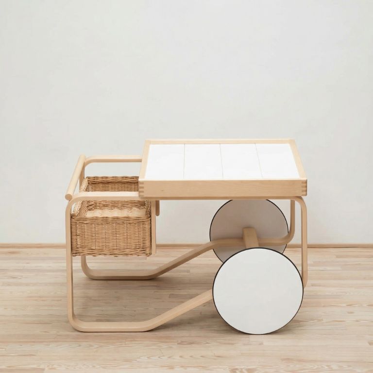 Carro Tea Trolley 900 Blanco - Artek