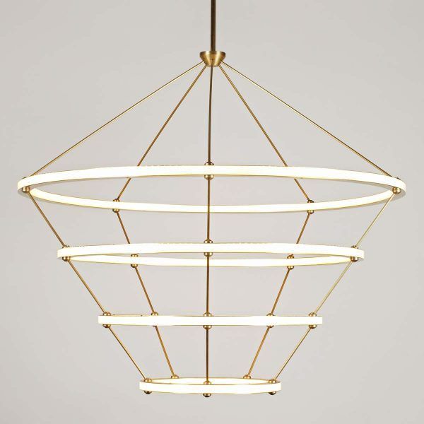Lámpara Halo Chandelier 4 Latón - Roll & Hill (copia)