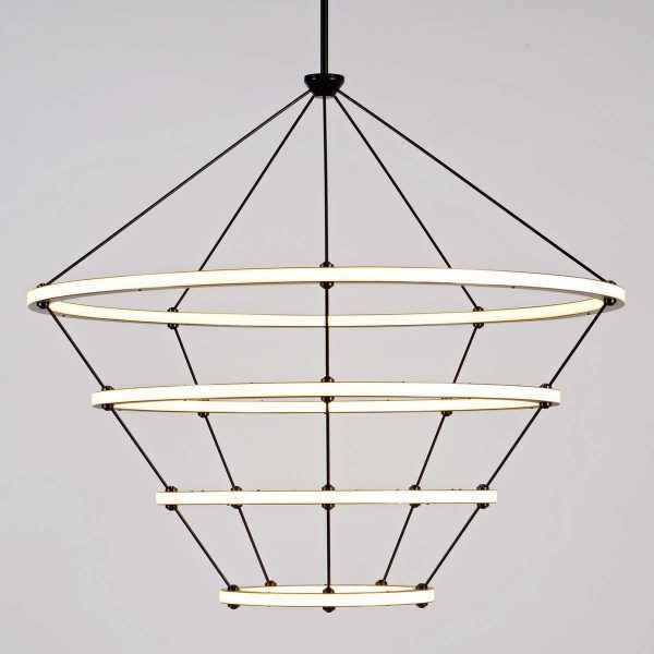 Lámpara Halo Chandelier 4 Latón - Roll & Hill (copia)