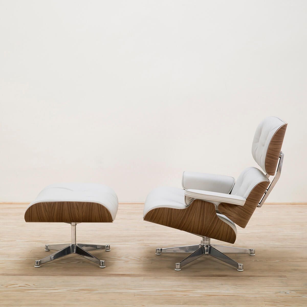 Lounge Chair & Ottoman Nogal blanco - Vitra Lounge Chair & Ottoman Nogal blanco - Vitra