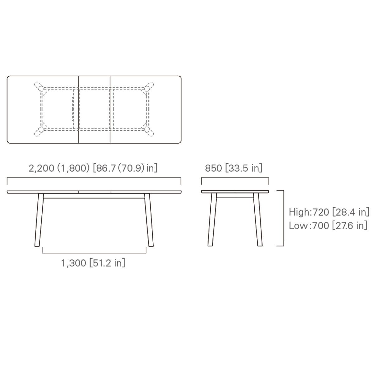 Mesa Hiroshima extensible - Maruni