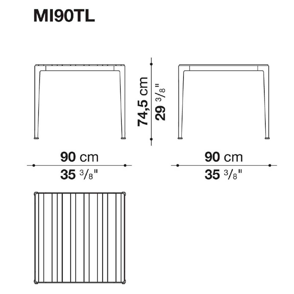 Mesa Mirto Outdoor cuadrada Iroko - B&B Italia Outdoor Mesa Mirto Outdoor cuadrada Iroko - B&B Italia Outdoor