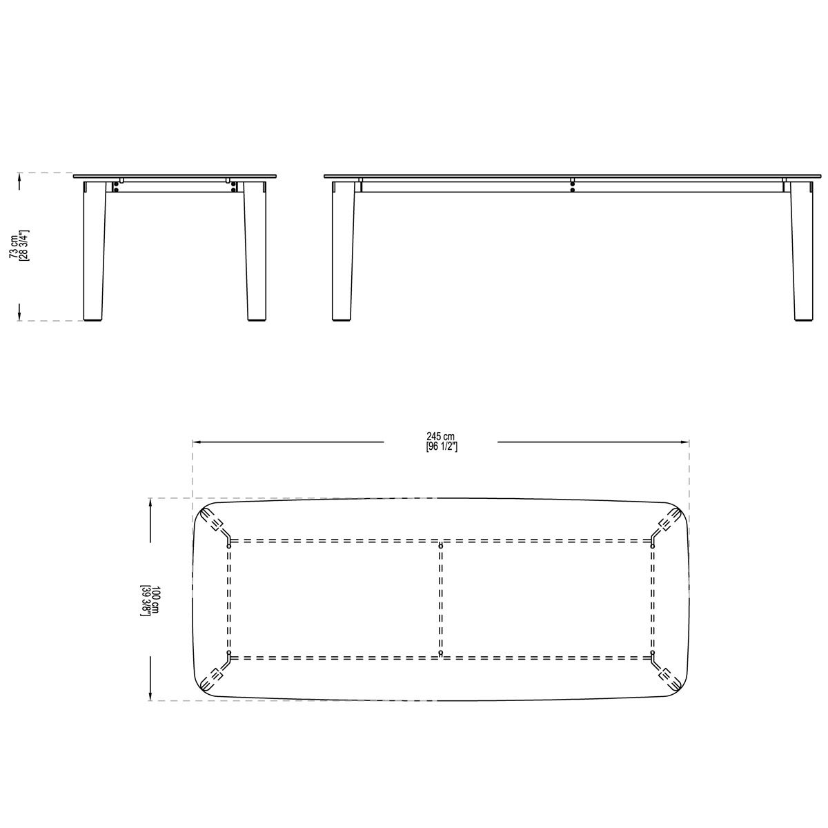 Mesa Oskar rectangular - B&B Italia