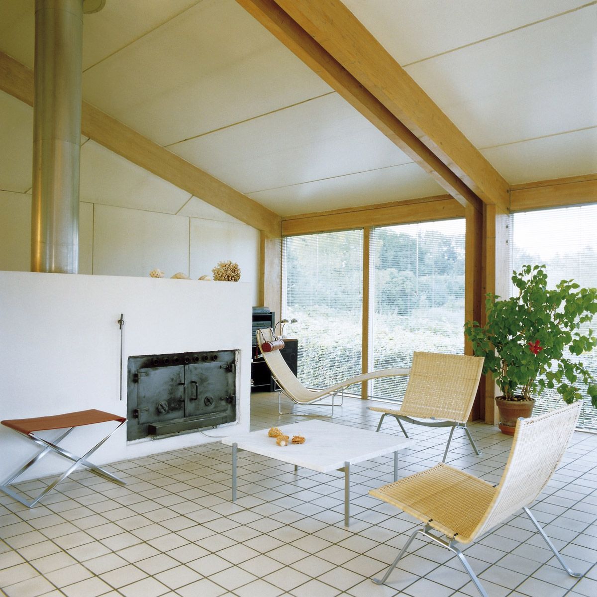 Mesa PK61 Mármol blanco - Fritz_Hansen