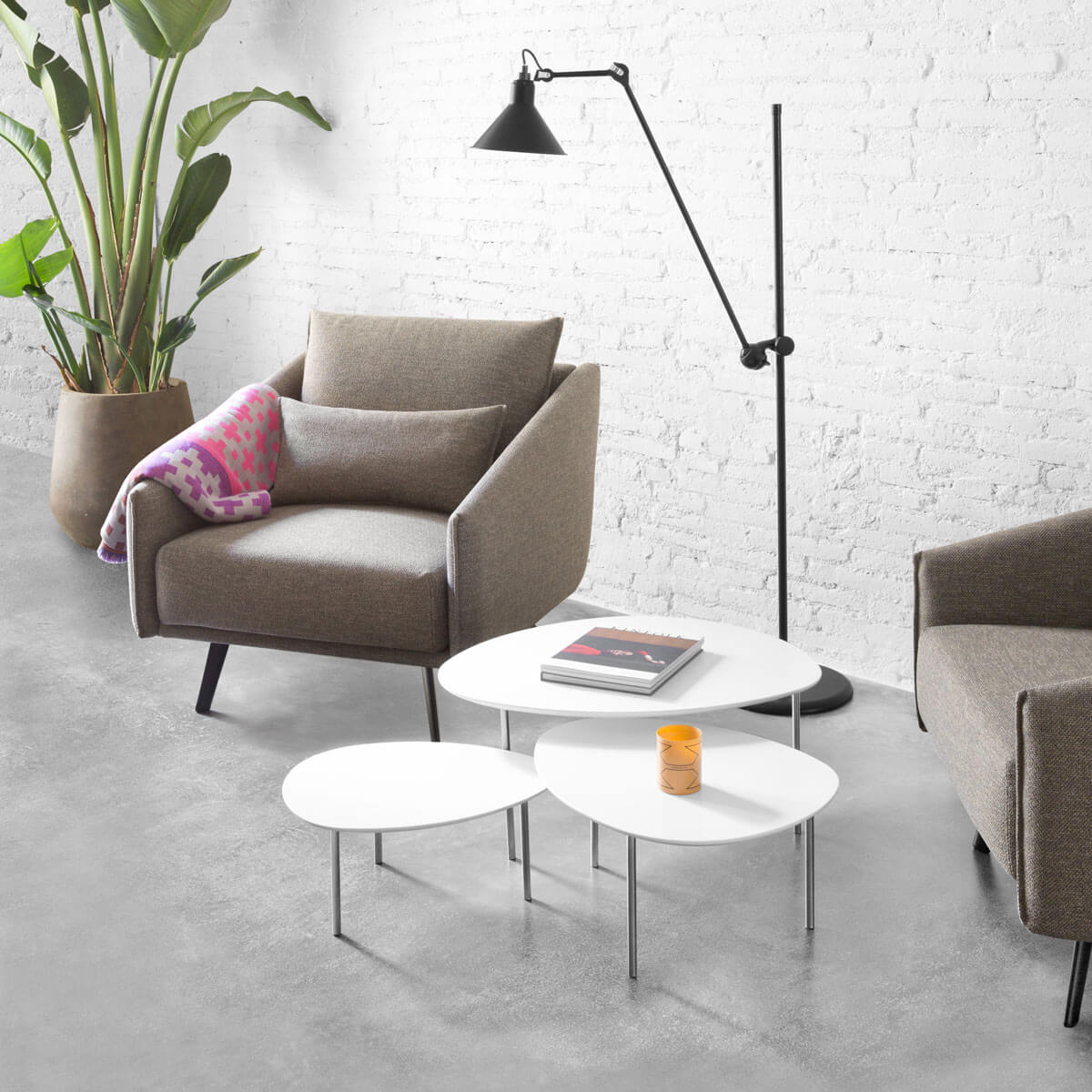 Mesa auxiliar Eclipse Blanco lacado - Stua Mesa auxiliar Eclipse Blanco lacado - Stua