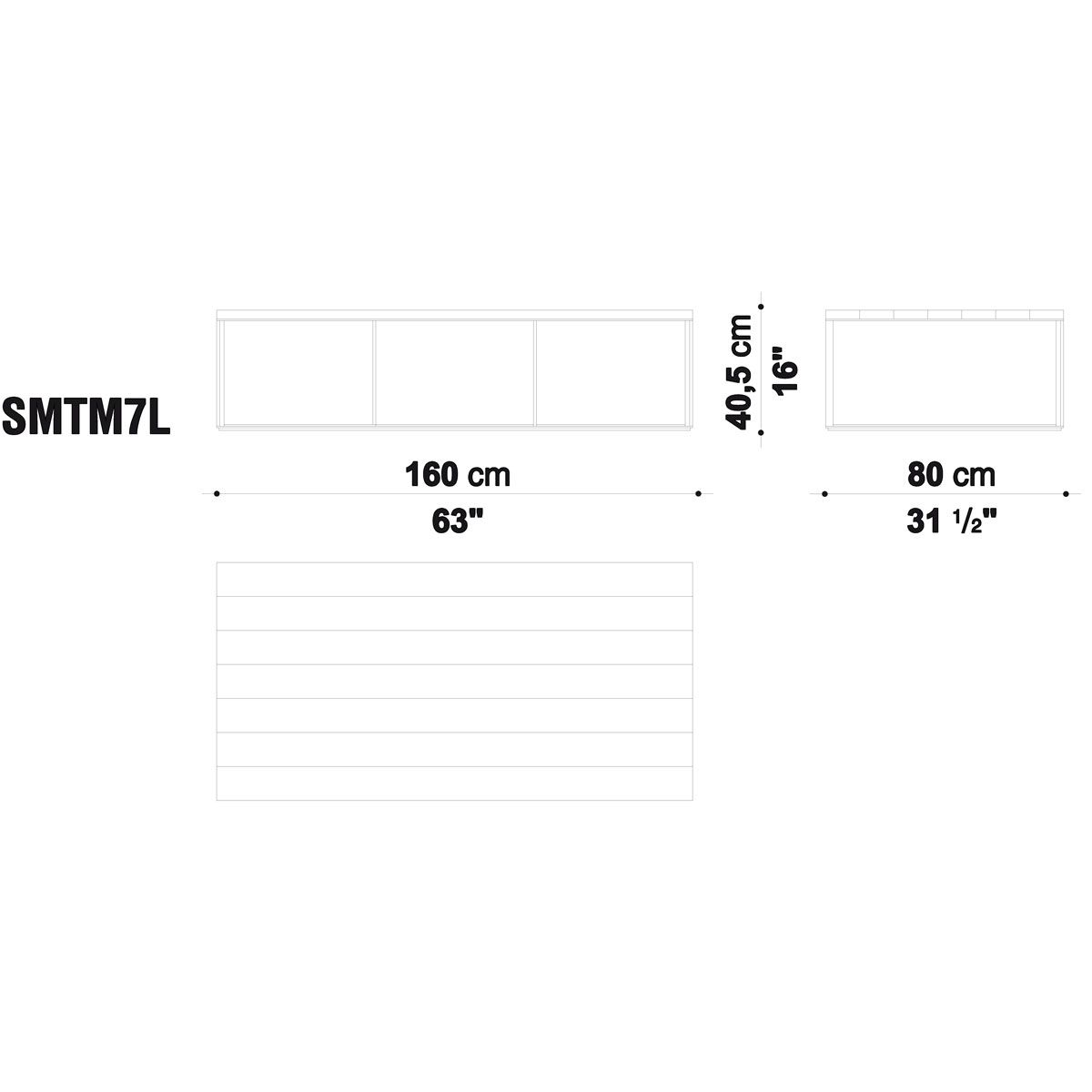 Mesa auxiliar Lithos 160 - Maxalto