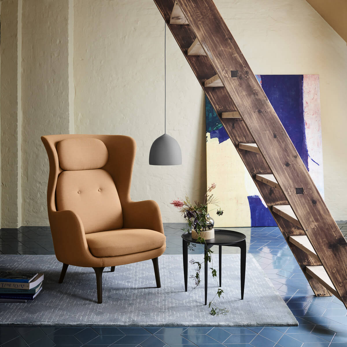 Mesita Tray Table lacado negro - Fritz Hansen