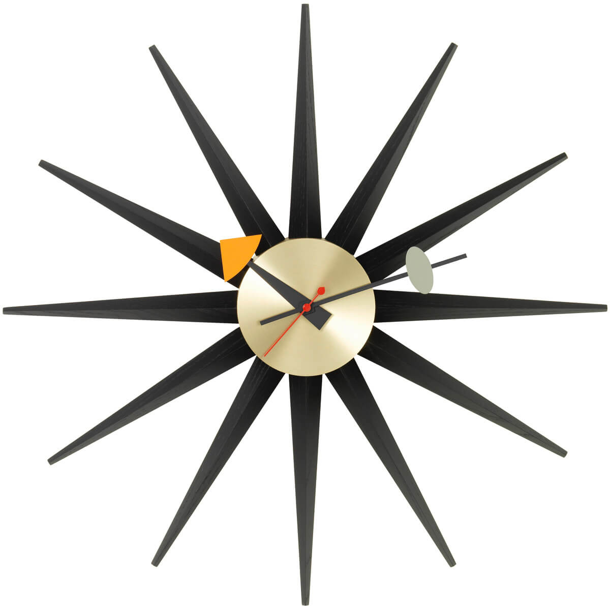 Reloj Sunburst Clock Negro/Latón - Vitra Reloj Sunburst Clock Negro/Latón - Vitra