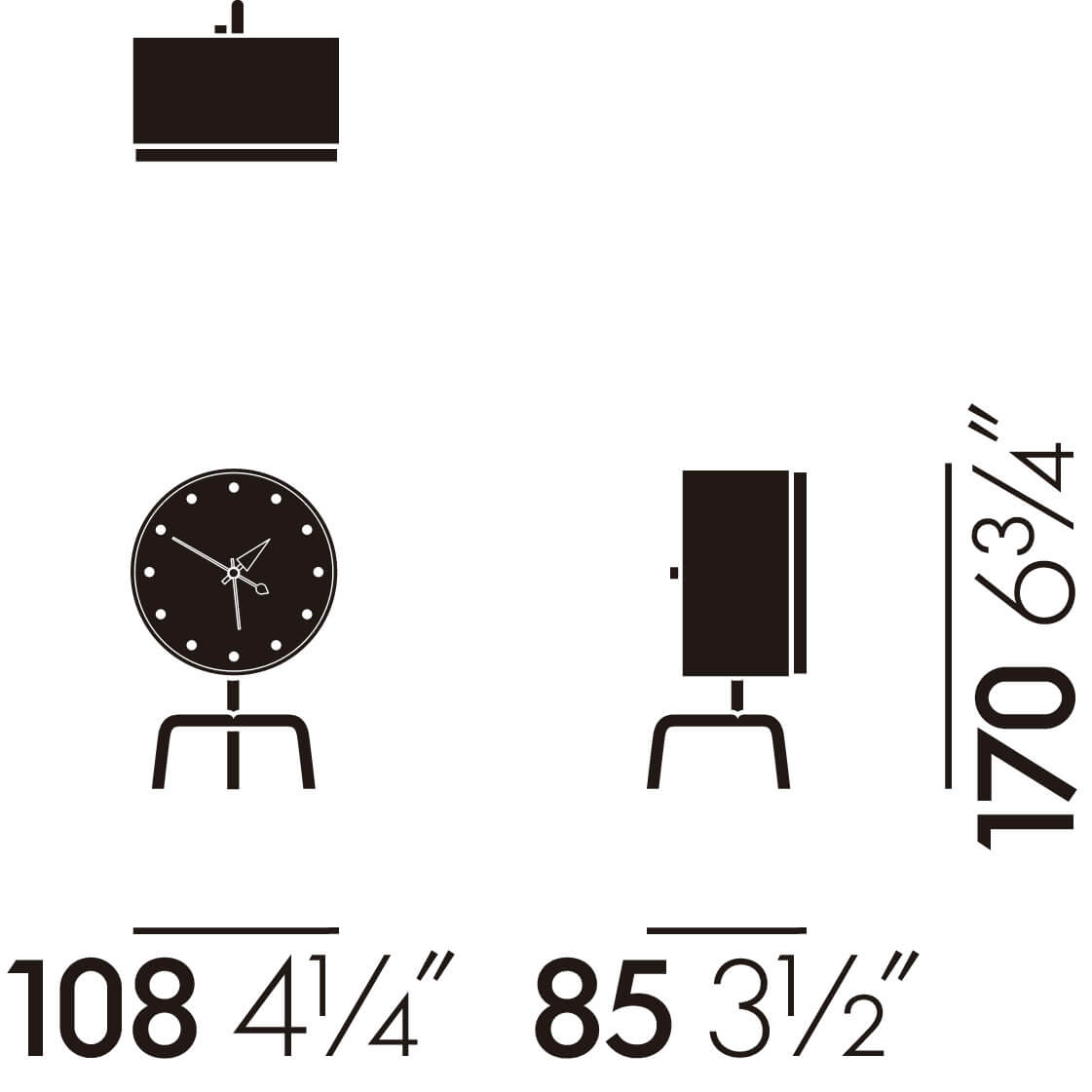 Reloj Tripod Clock - Vitra Reloj Tripod Clock - Vitra