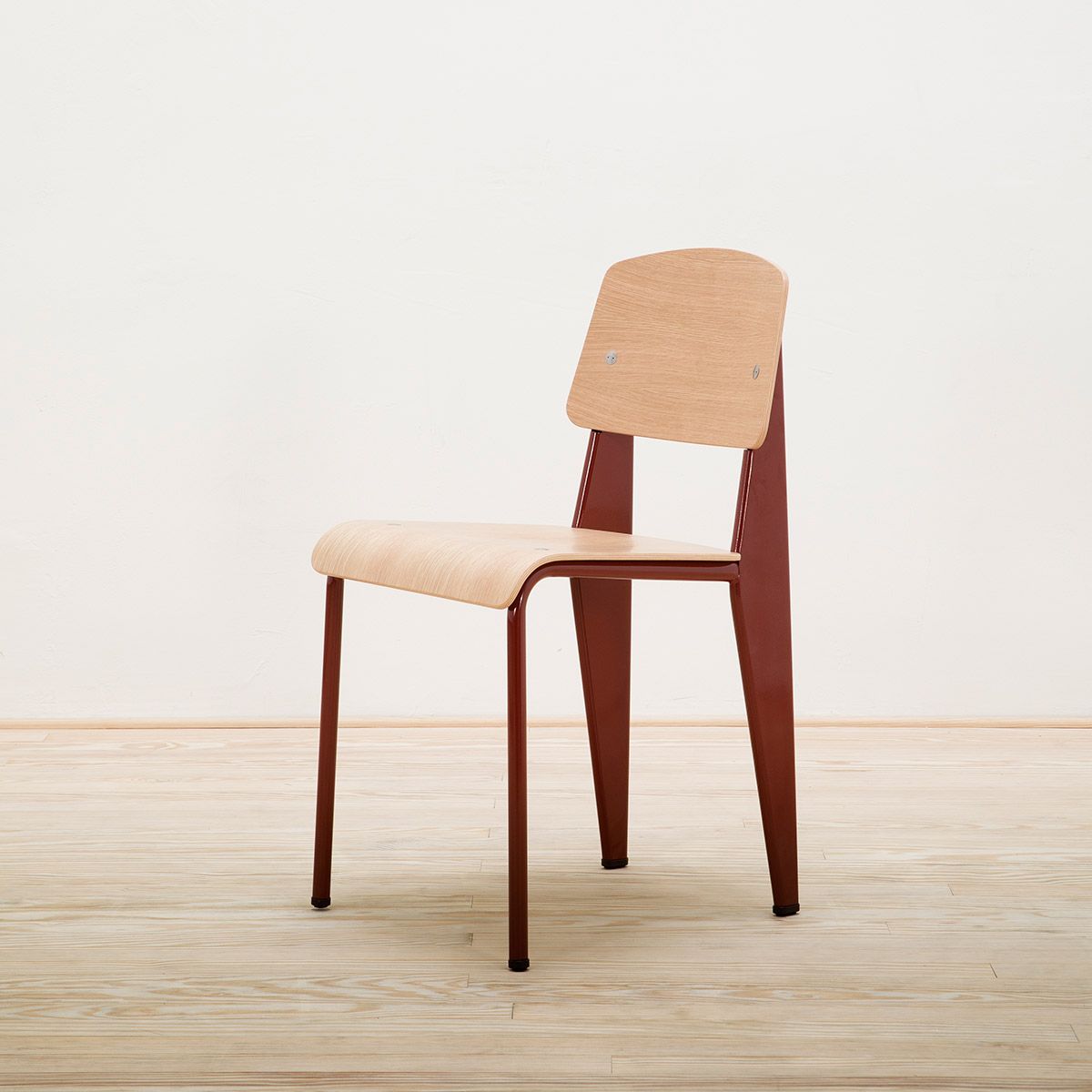 Silla Standard Roble/Rojo - Vitra Silla Standard Roble/Rojo - Vitra