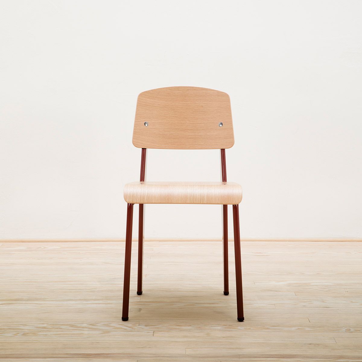 Silla Standard Roble/Rojo - Vitra Silla Standard Roble/Rojo - Vitra