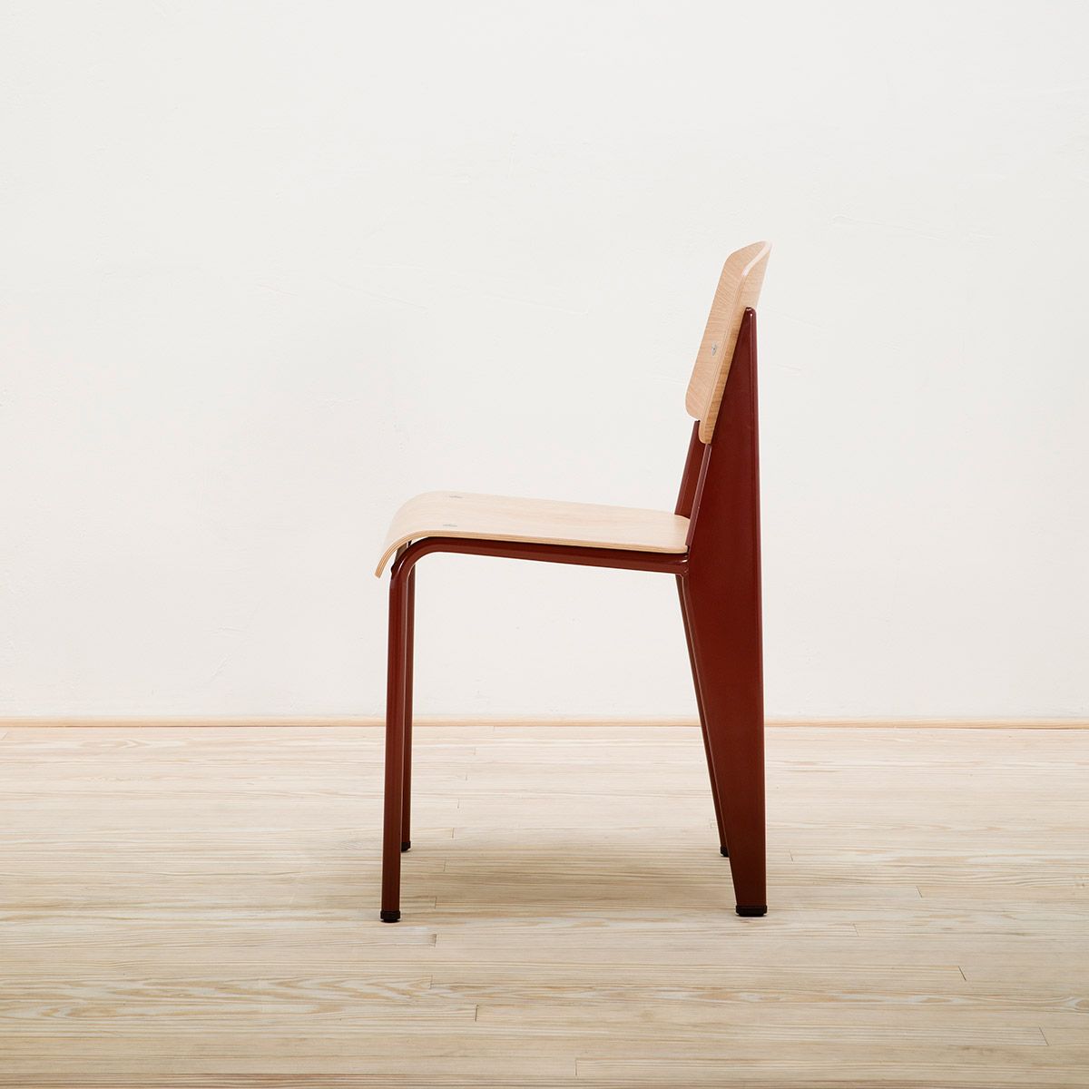 Silla Standard Roble/Rojo - Vitra Silla Standard Roble/Rojo - Vitra