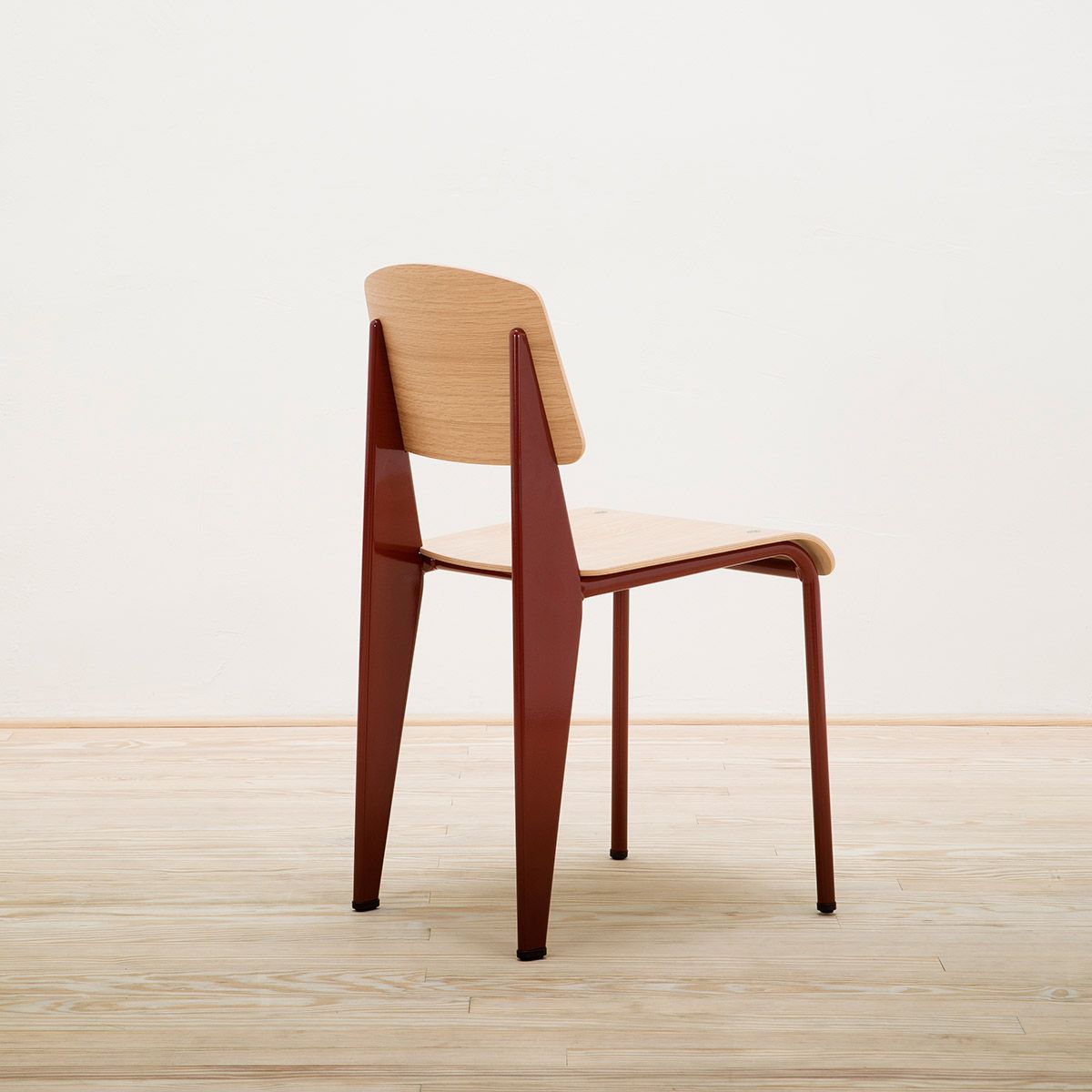 Silla Standard Roble/Rojo - Vitra Silla Standard Roble/Rojo - Vitra
