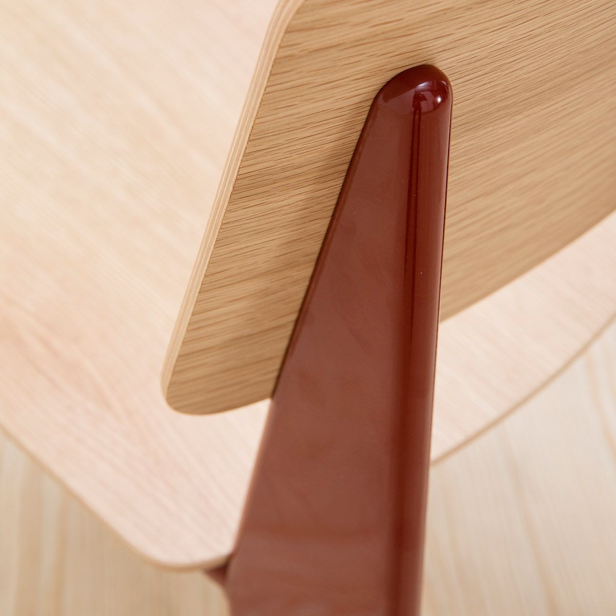 Silla Standard Roble/Rojo - Vitra Silla Standard Roble/Rojo - Vitra