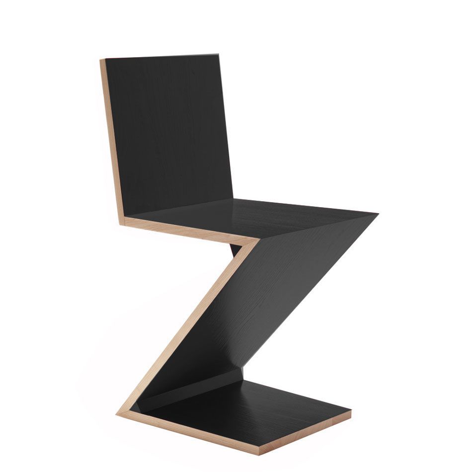 Silla Zig Zag Negro editada por Cassina
