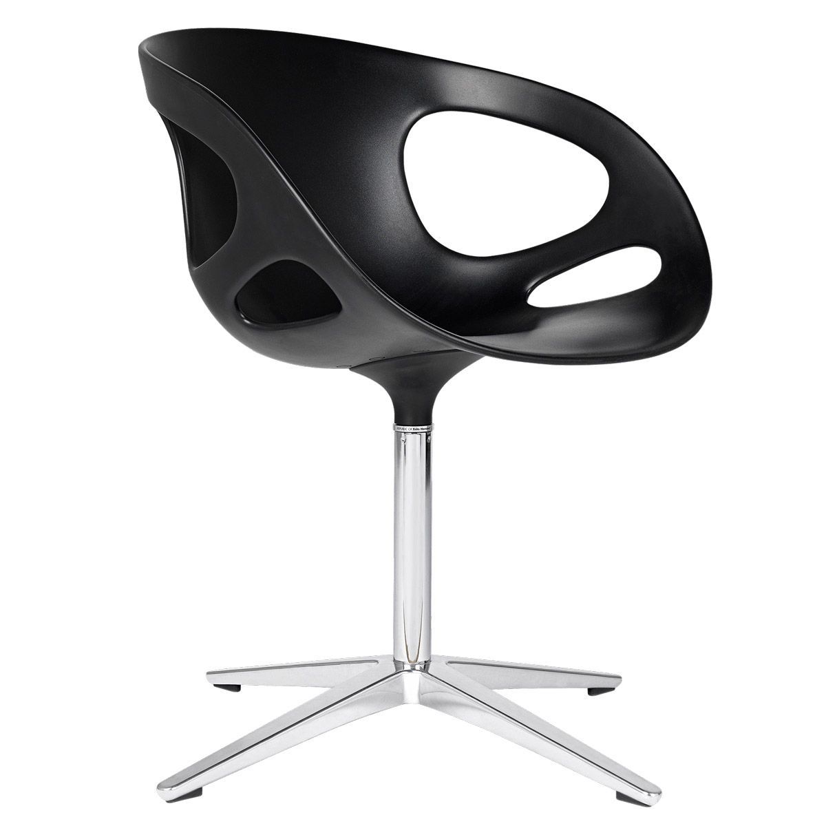 Silla Rin HK10 Pedestal Negro - Fritz Hansen Silla Rin HK10 - Fritz Hansen