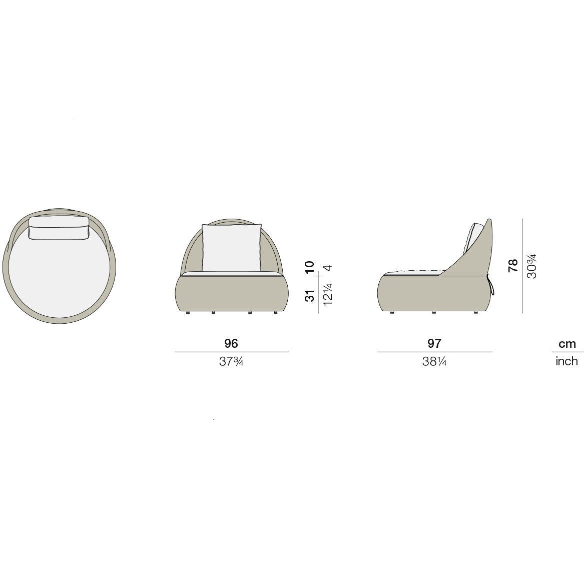 Sillón bajo Dala - Dedon