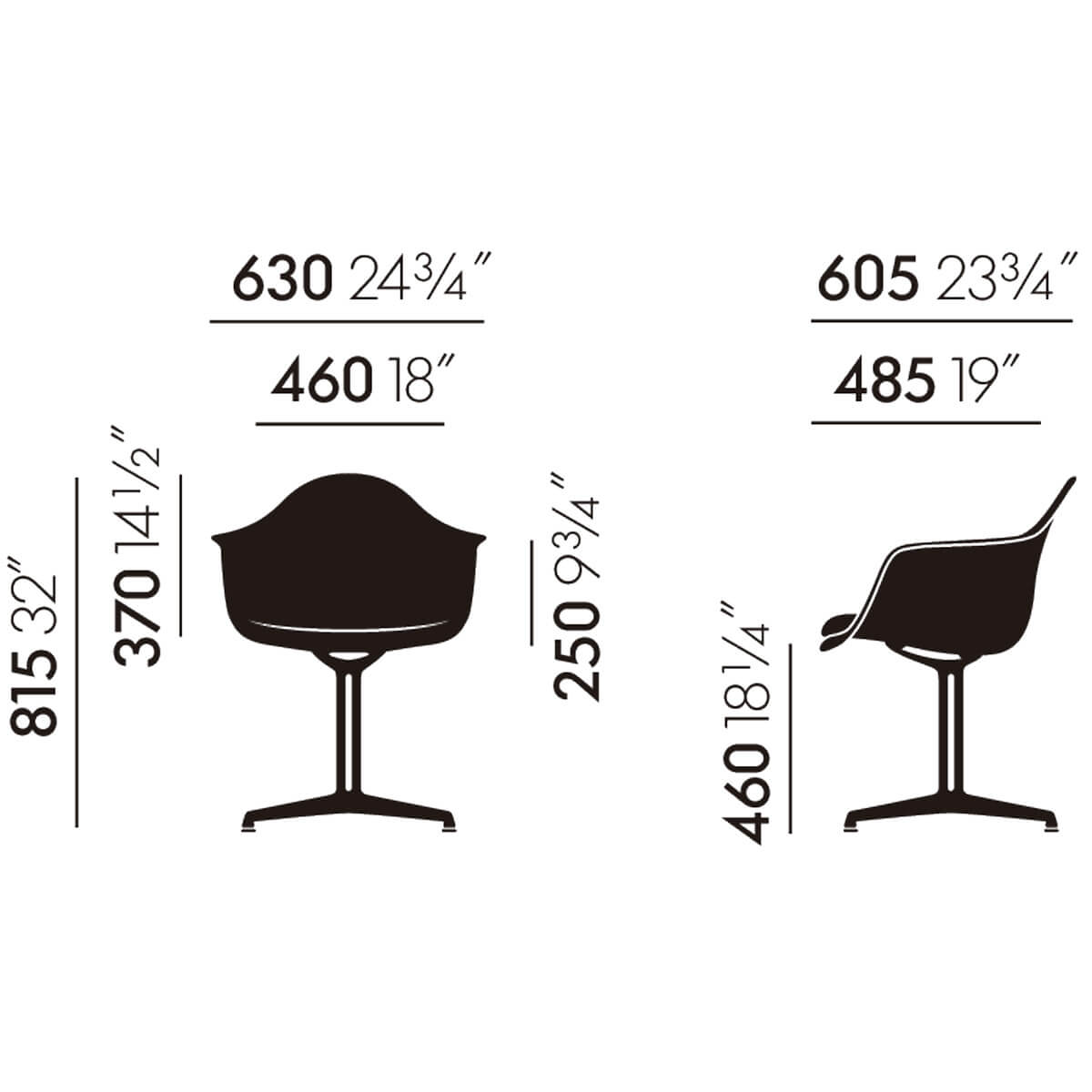 Sillón Eames Plastic Chair DAL acolchado - Vitra