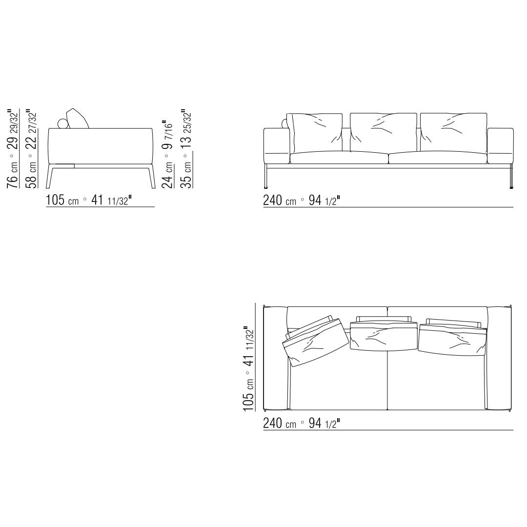 Sofá Lifesteel - Flexform Sofá Lifesteel - Flexform