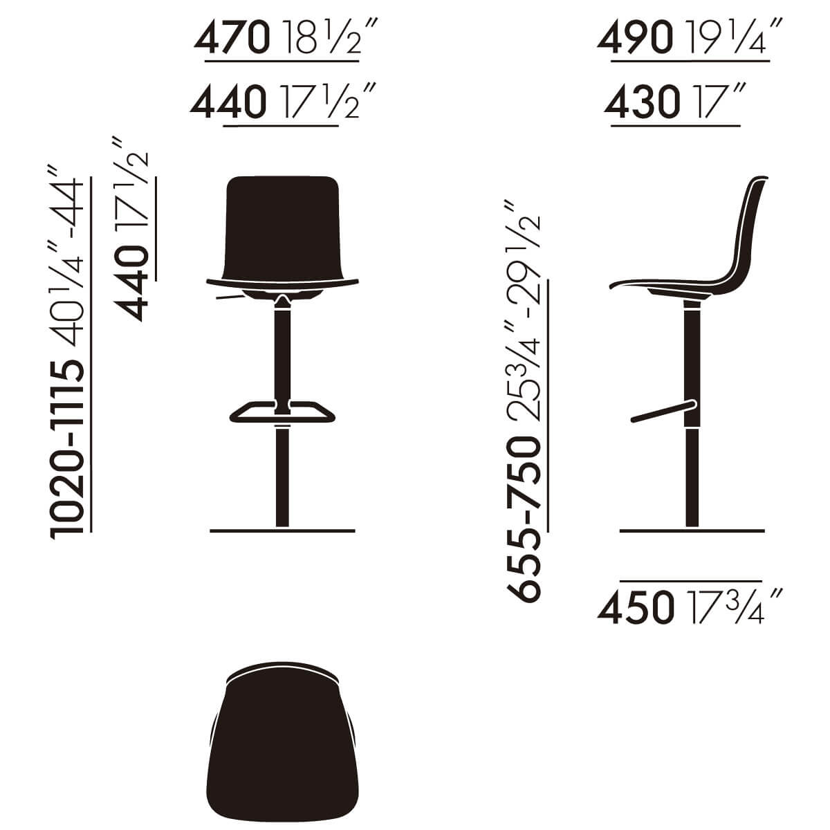 Taburete HAL Barstool - Vitra Taburete HAL Barstool - Vitra