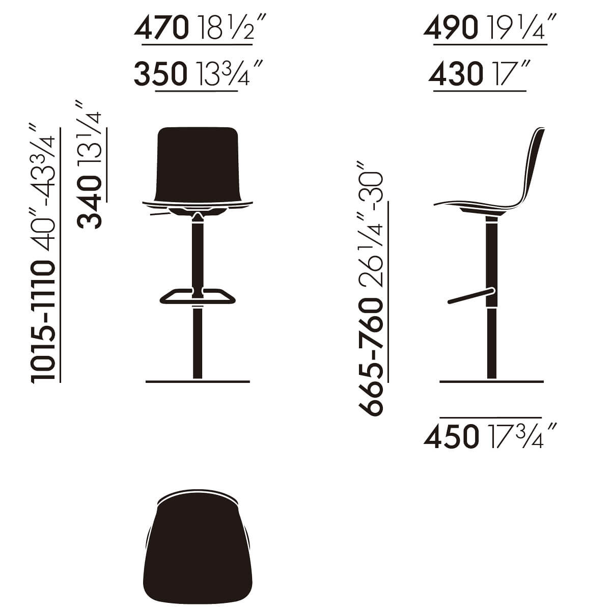 Taburete HAL Ply Barstool - Vitra Taburete HAL Ply Barstool - Vitra