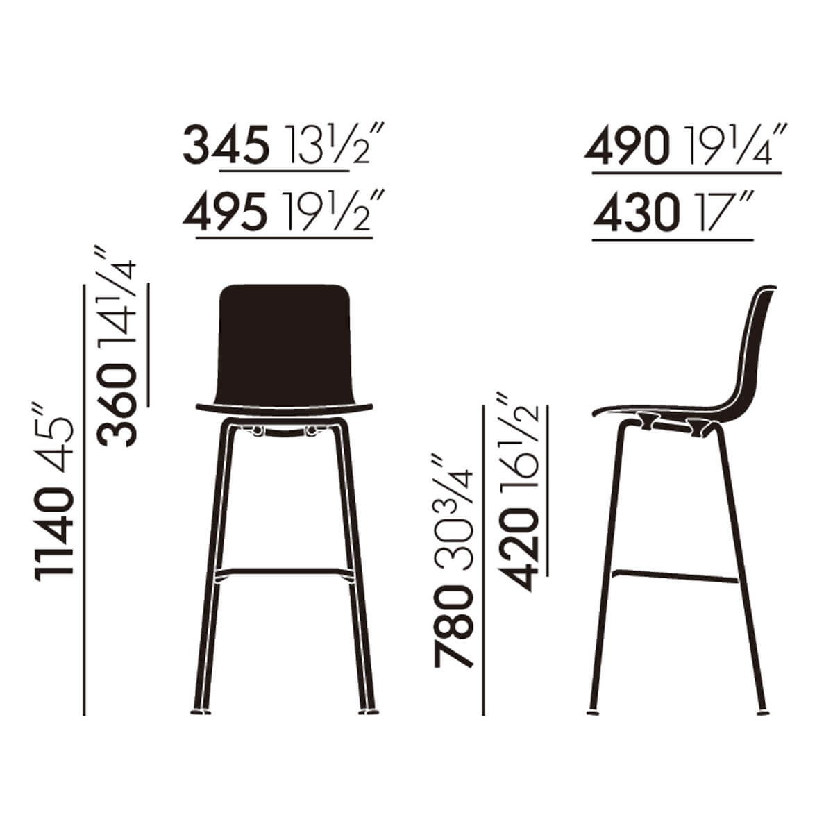 Taburete HAL Stool High - Vitra Taburete HAL Stool High - Vitra