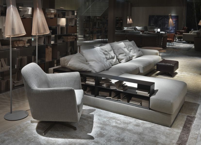 big-bob-sofa-flexform-04.jpg El sofá Big Bob es un diseño de Antonio Citterio que edita la marca Flexform. Un sofá con una amplia mirada, ensamblado con diferentes partes y líneas limpias, visiblemente suave y con el atractivo de un clásico. Apoyado en el suelo mediante una base de metal, se puede equipar con un mecanismo para facilitar el movimiento, proporcionando una posición cómoda para una relajación total.
Configurable a partir de diferentes módulos.
Precio para sofá de 243 x 105 x 70 cm en tapizado Super. Sin movimiento. No incluye cojines.
Consulte en las tiendas NAHARRO las diferentes configuraciones y acabados disponibles.