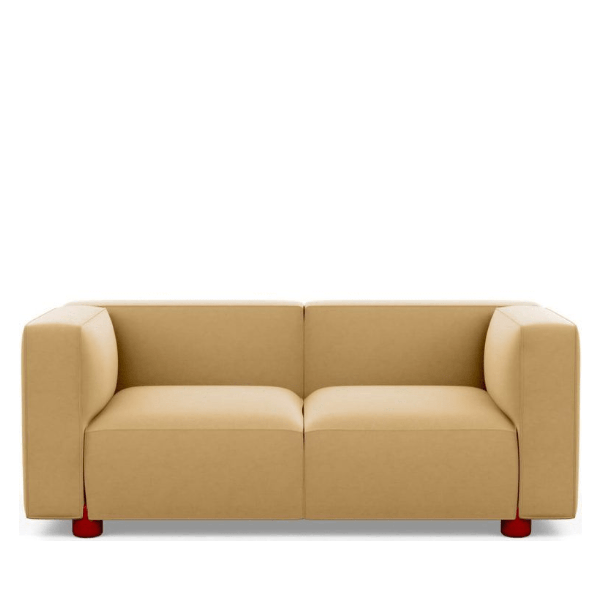 compact-collection-sofa-2p-knoll-red Sofá Compact Collection - Knoll