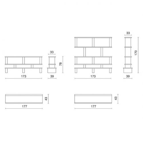 estante_518_plurima_cassina_05.jpg La estantería Plurima de Cassina es un diseño de Charlotte Perriand disponible en dos versiones, una alta y otra baja.Los volúmenes y espacios alternos aportan un aspecto muy dinámico.
Detalles:construida sobre una estructura en roble natural bicolor, con particiones verticales pintadas en blanco y negro. Los elementos deslizantes son de aluminio anodizado.
Consulte más información en las tiendas de muebles de diseño NAHARRO.