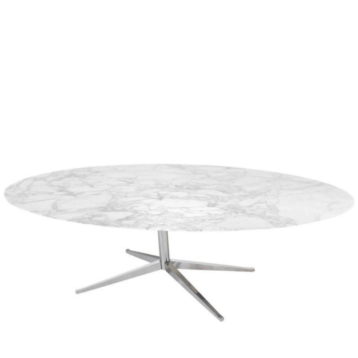 florence-mesa-oval-arabescato-knoll-red Mesa Florence Knoll oval Arabescato - Knoll