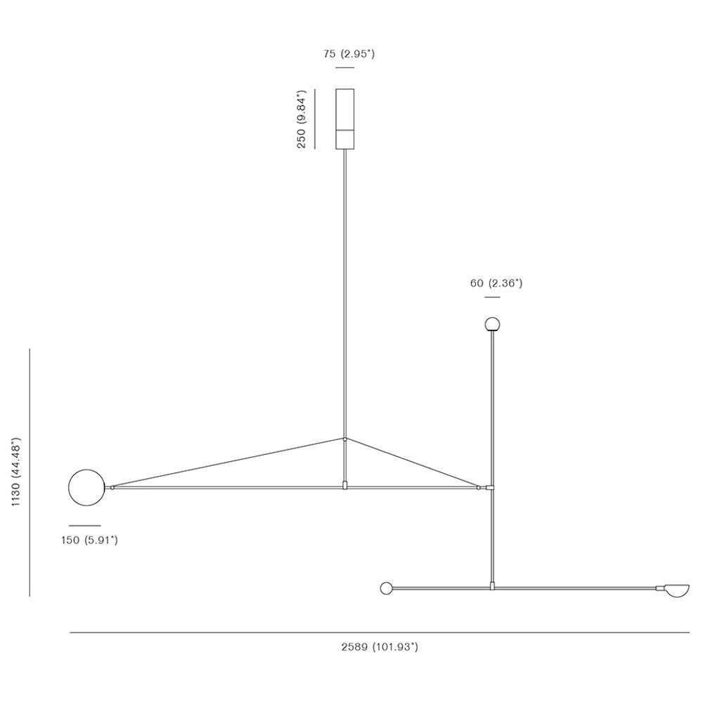 Lámpara Mobile Chandelier 1 - Michael Anastassiades Lámpara Mobile Chandelier 1 - Michael Anastassiades