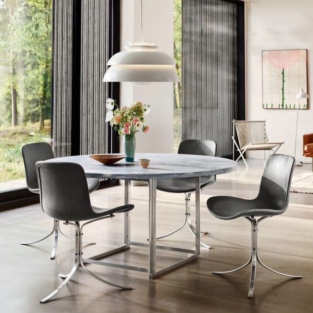 Mesa PK54 Mármol blanco - Fritz Hansen