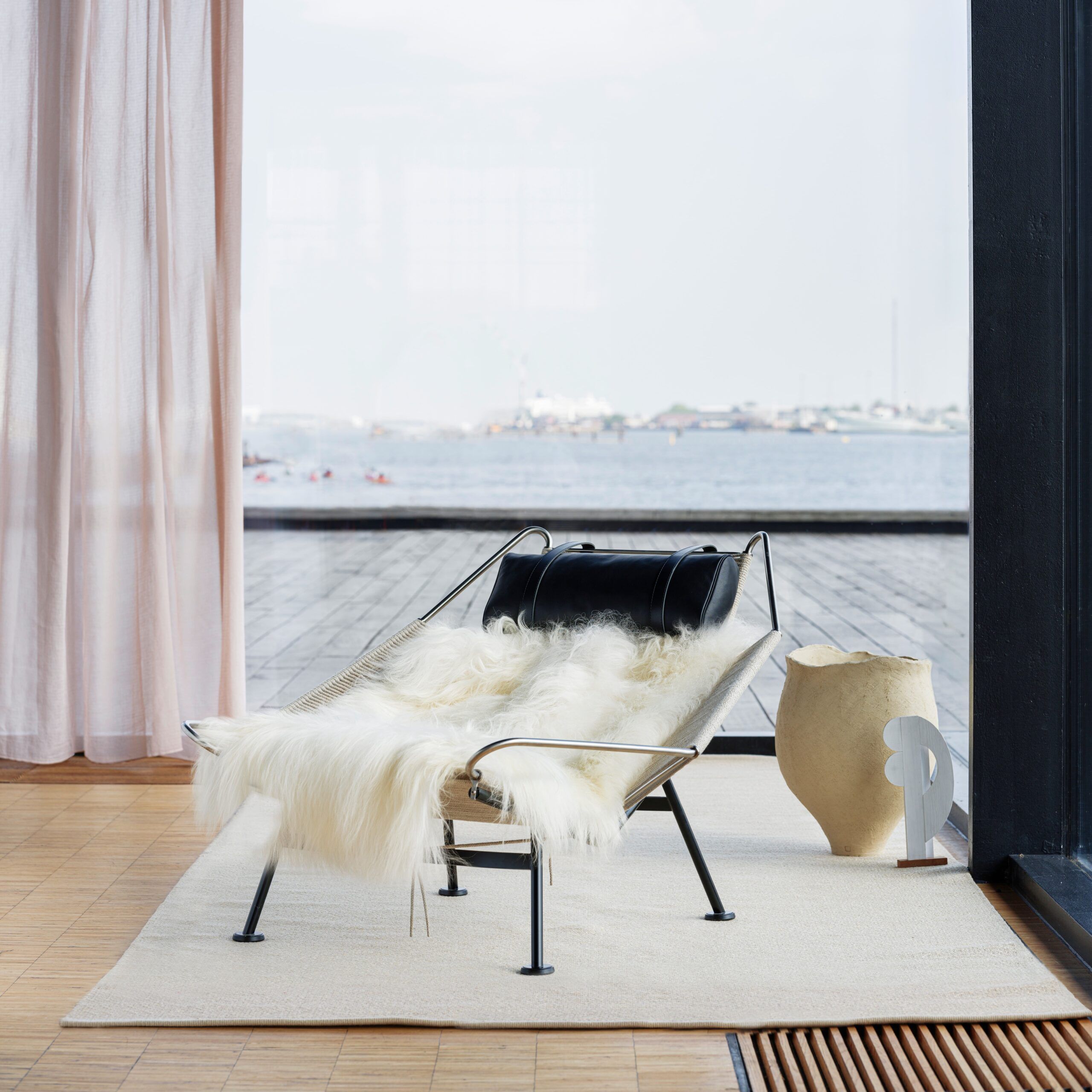 pp225-FlagHalyard-ppmobler (1) Butaca pp225 / Flag Halyard Chair Cuerda negra - PP Møbler