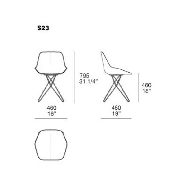 Silla de acero Harmony - Poliform