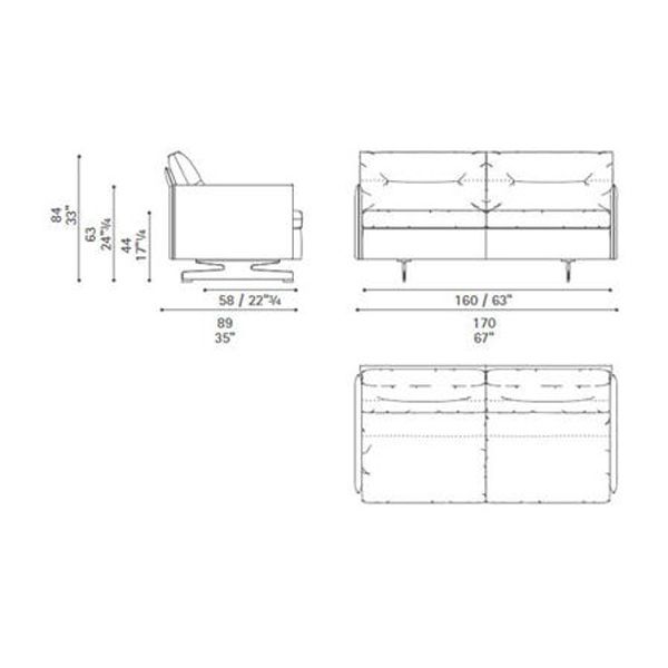 sofa-grantorino-poltrona-frau-07.jpg Jean-Marie Massaud se inspira en la guarnicionería para diseñar el sofá Grantorino editado por Poltrona Frau, un sofá modular con estructura moldeada en cuero y tapizado en tejido o piel. Con gran libertad de composición, está disponible en dos o tres plazas y en composiciones más arriesgadas con brazos altos y bajos.
Detalles: estructura en metal tubular con correas elásticas entrelazadas. Respaldo y brazos en madera de abedul chapadas con chopo. Cojines del respaldo en pluma de Ganso.
Precio para sofá de dos plazas con respaldos altos en piel Pelle frau® y tejido de categoria B.
Consulte más información en las tiendas de NAHARRO.