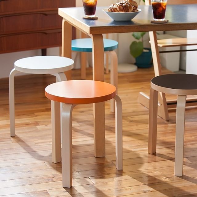 taburete-naranja-60-artek Taburete 60 Lacado naranja - Artek