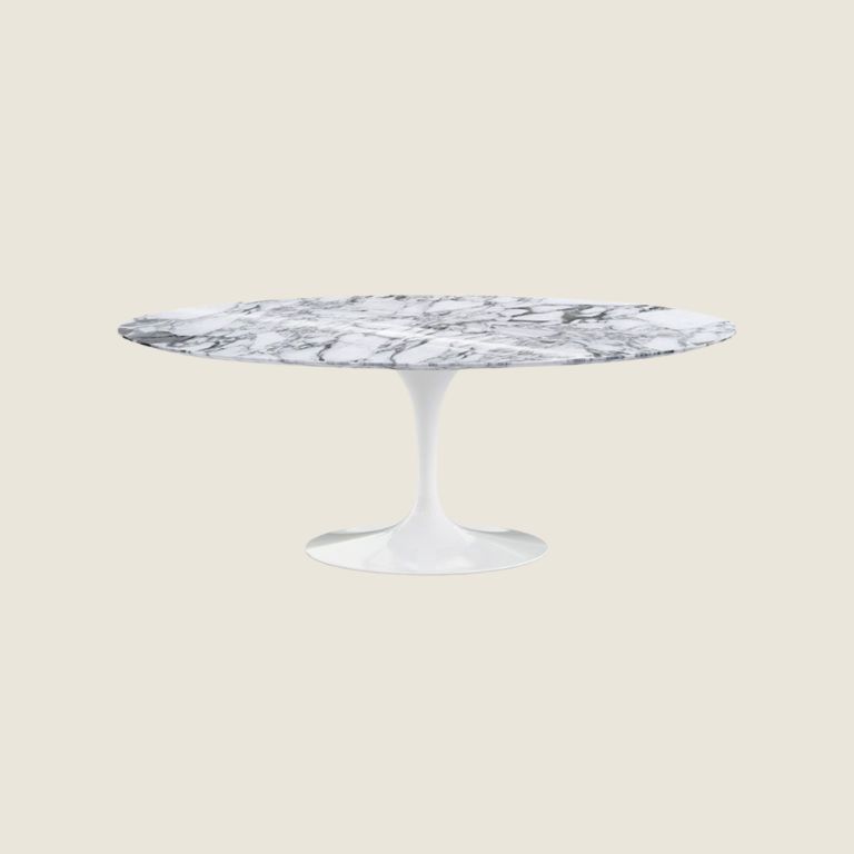 Mesa Tulip Saarinen oval 198 Arabescato - Knoll