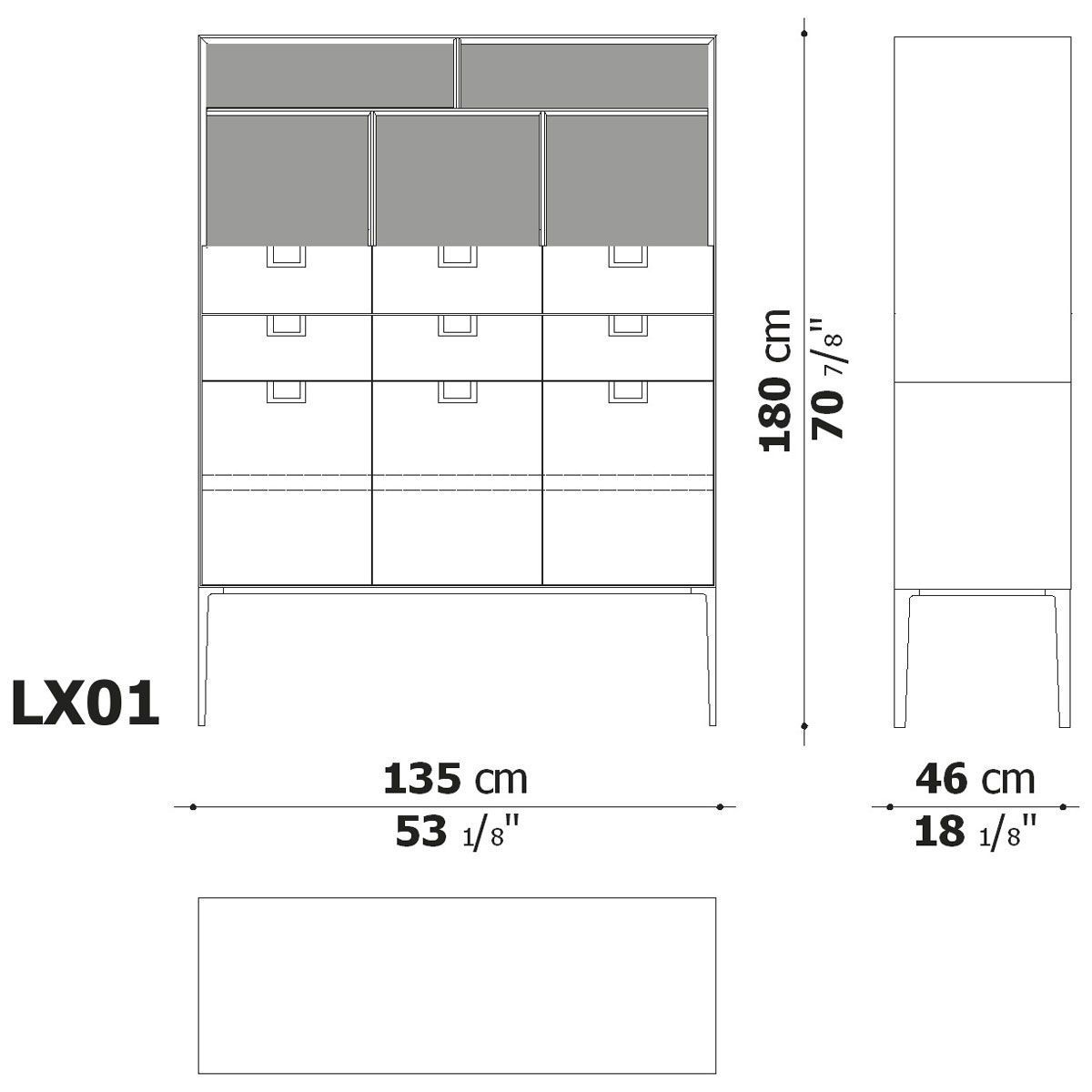 Contenedor Alcor 3 cajones - Maxalto
