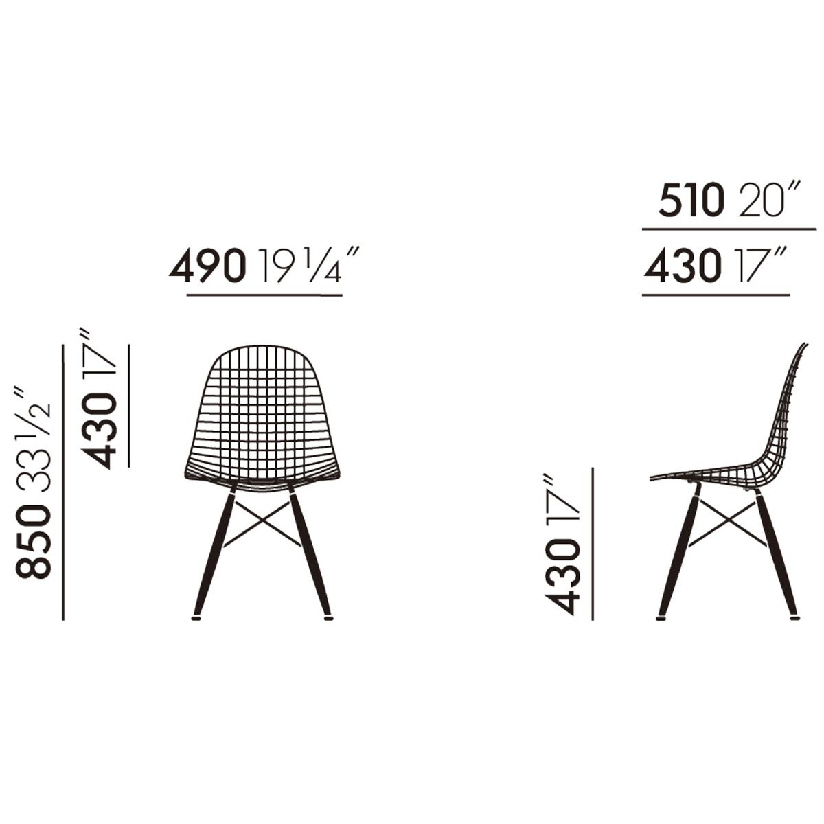 Silla Wire Chair DKW Group - Vitra Silla Wire Chair DKW Group - Vitra