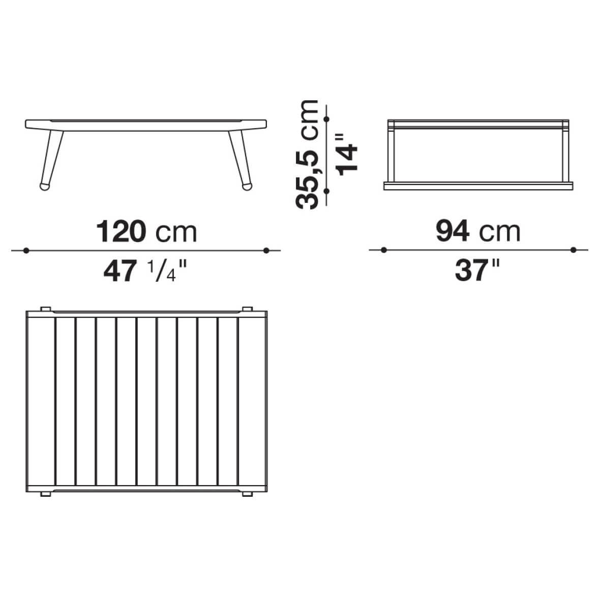 Mesita Gio 120 - B&B Italia Outdoor