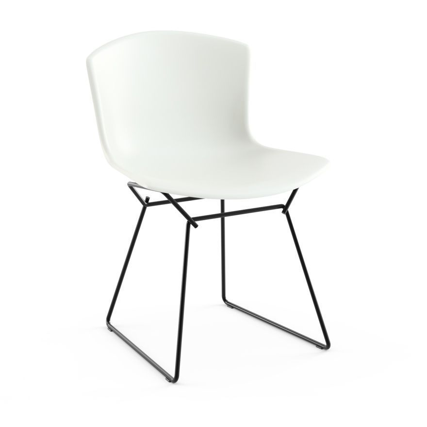 Silla Bertoia Plastic Blanco Base Negra - Knoll