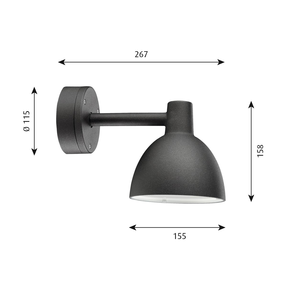 Lámpara Toldbod Pared 155 - Louis Poulsen