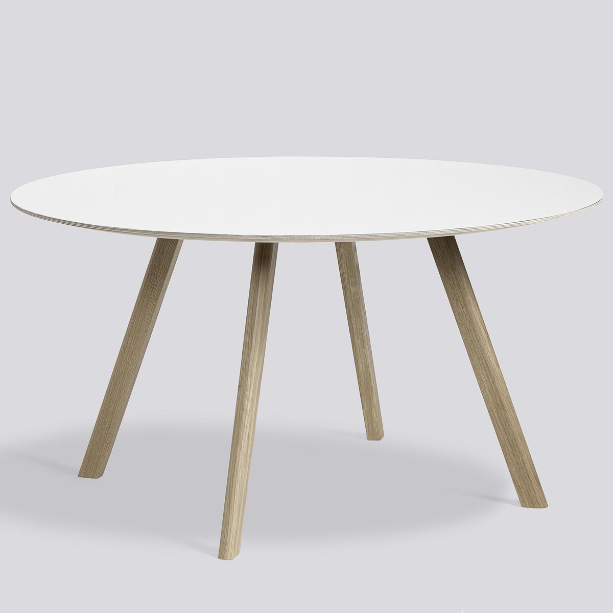 Mesa CPH 25 Round Roble jabón Blanco laminado - HAY