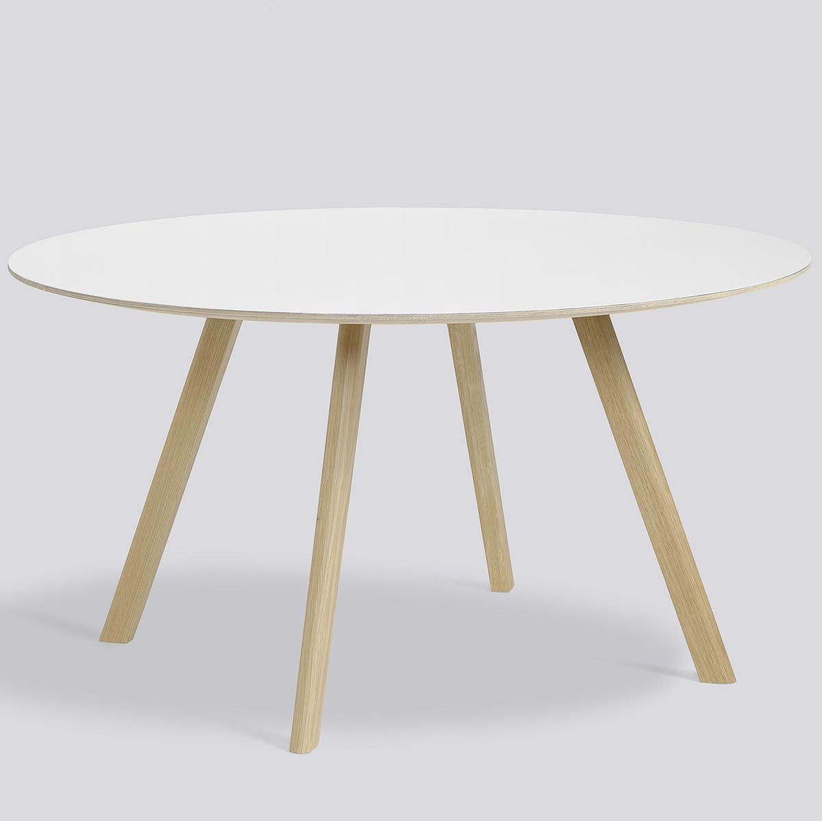 Mesa CPH 25 Round Roble lacado Blanco lacado - HAY
