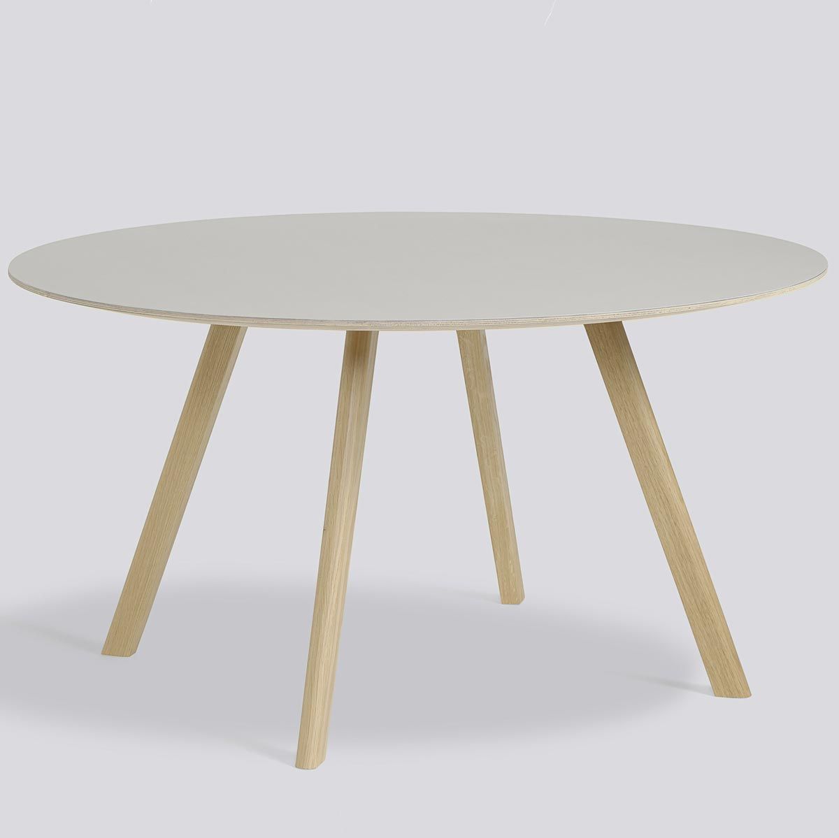 Mesa CPH 25 Round Roble lacado Blanco linóleo - HAY