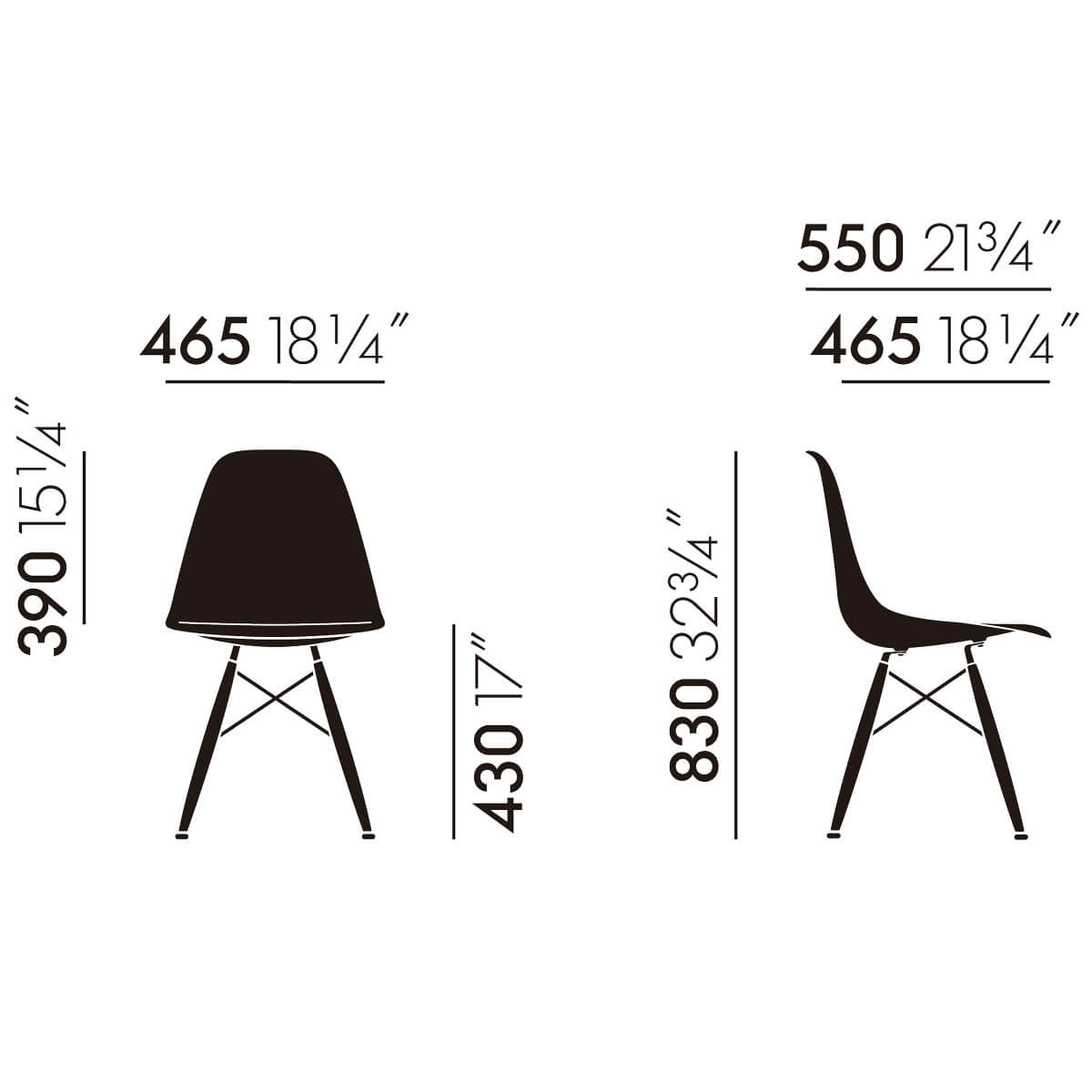 Silla Eames Fiberglass Side Chair DSW - Vitra Silla Eames Fiberglass Side Chair DSW - Vitra