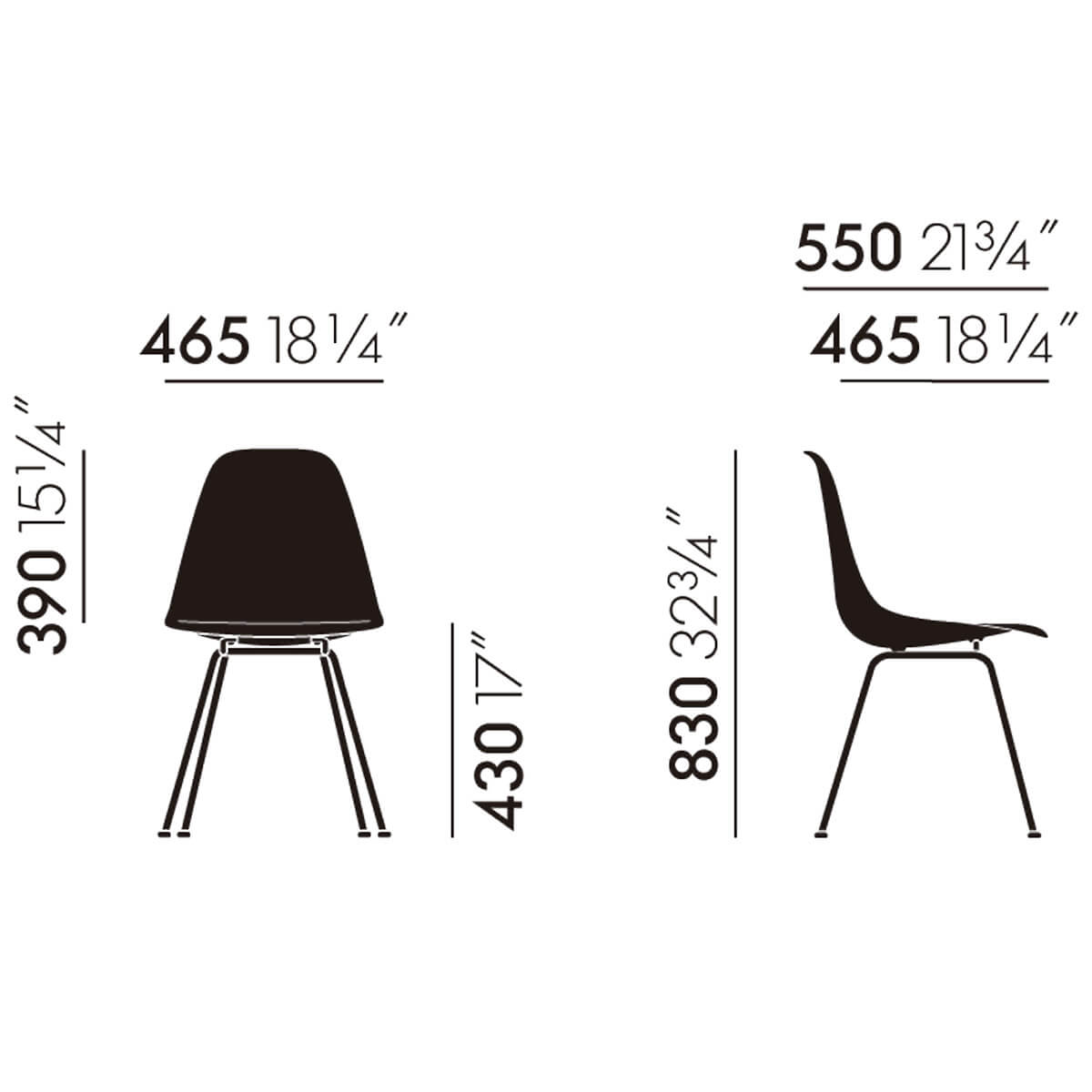 Silla Eames Fiberglass DSX - Vitra Silla Eames Fiberglass DSX - Vitra