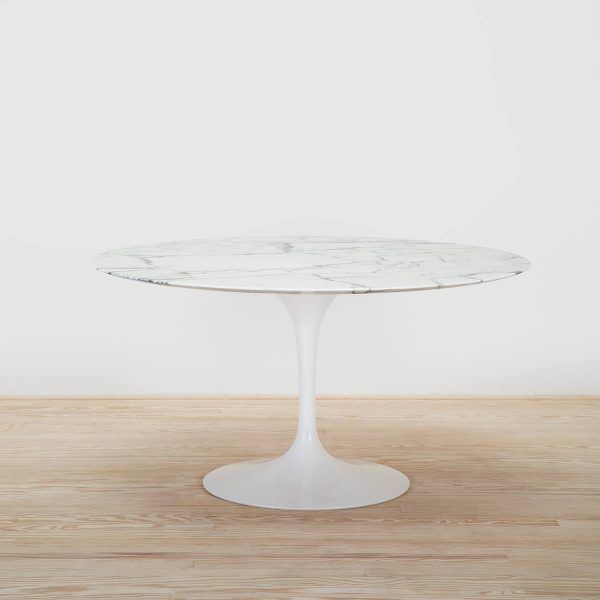 Mesa Tulip Saarinen Round 137 Arabescato - Knoll (copia)