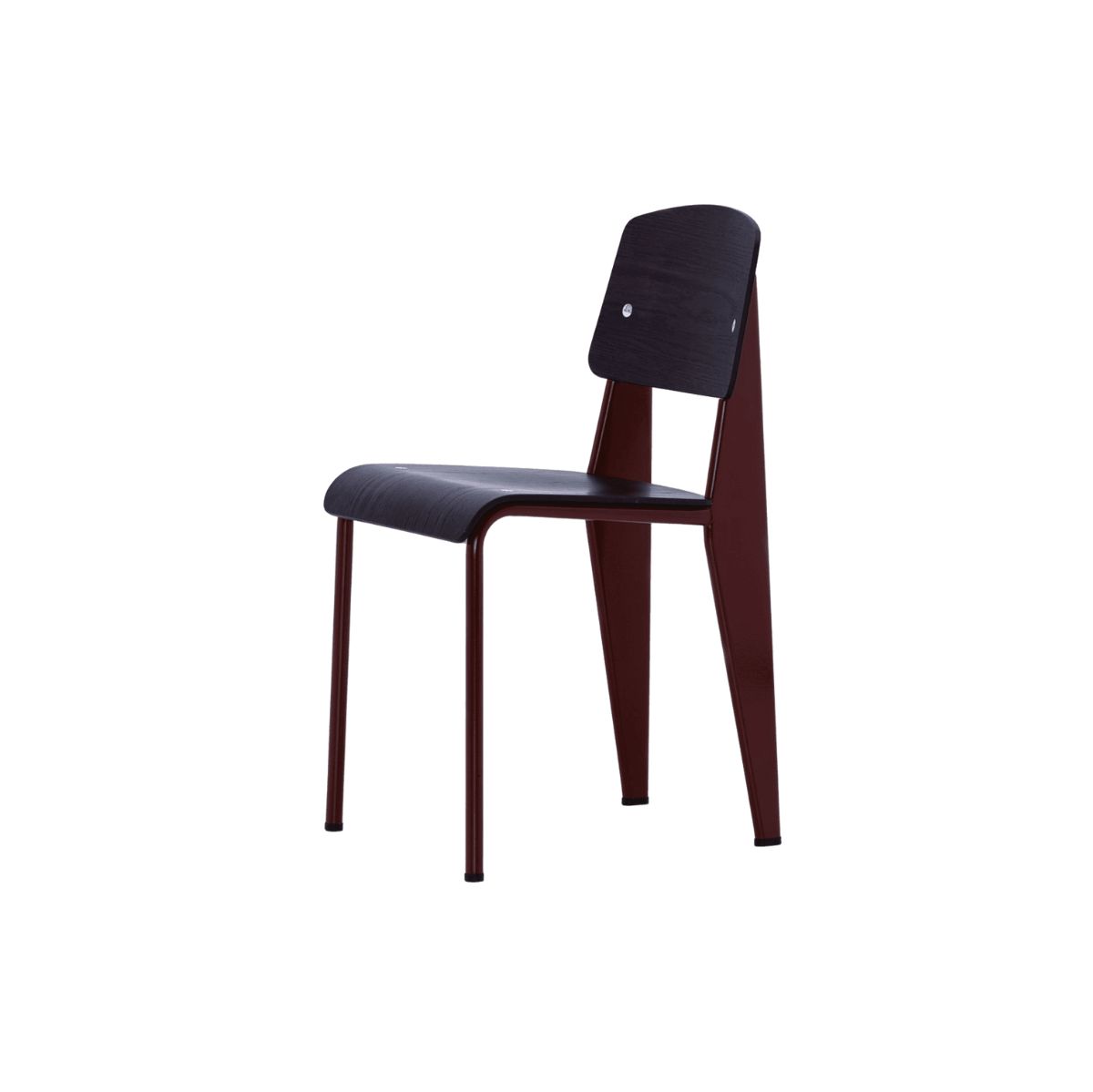 Silla Standard Roble oscuroRojo – Vitra Silla Standard Roble oscuro/Rojo - Vitra